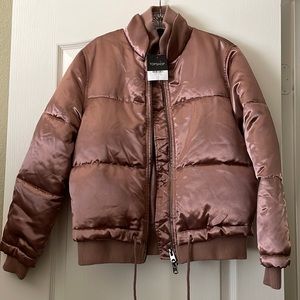 TopShop rose pink puffer coat NWT